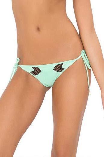 Luli Fama For Your Eyes Only Net Sides Brazilian Ruched Back Tie Side